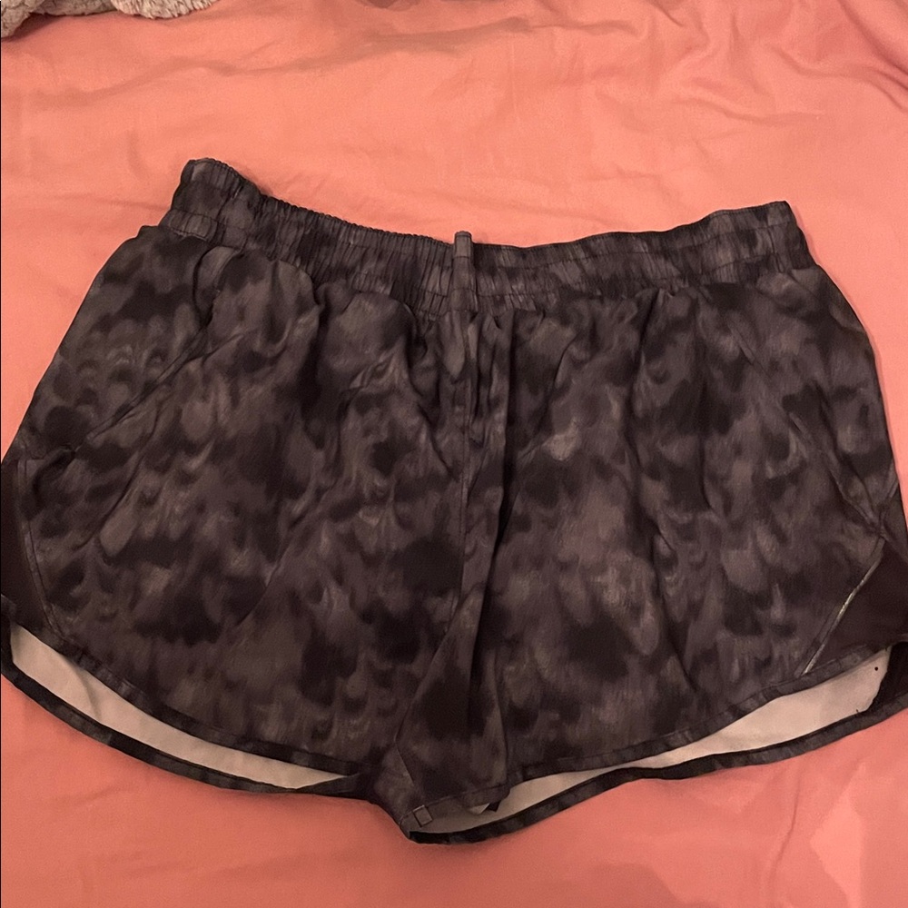 All in Motion Black Patterned Women's Athletic Shorts